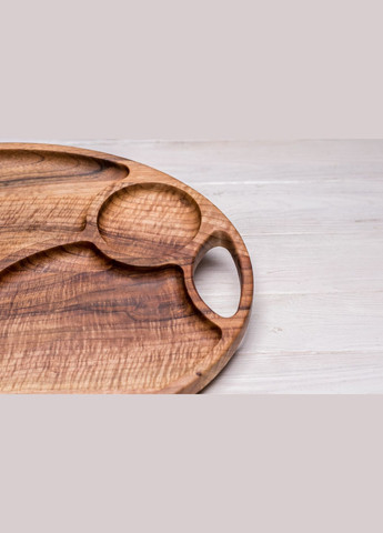 Дерев'яна тарілка для закусок L Оригінальна тарілка з логотипом EcoWalnut (295266052)
