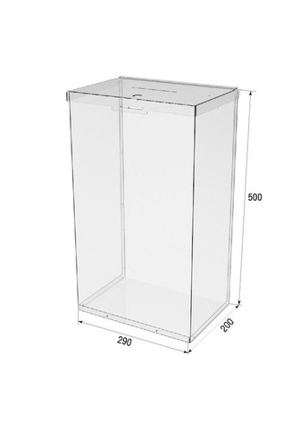 Ящик с замком для пожертвований и сбора денег 290x200x500. Объем 29 литров Ekostar (370948854)