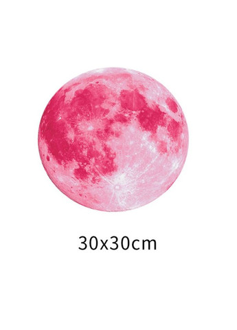 Наклейка, що світиться на стіні у вигляді місяця EE4531892 Рожева UKC (367958754)