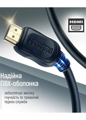 Кабель/шнур HDMI V2.0 4К 60 Гц Ultra HD (папа-папа) для монитора/телевизора/ноутбука 3 метра черный Colorway (366977807)