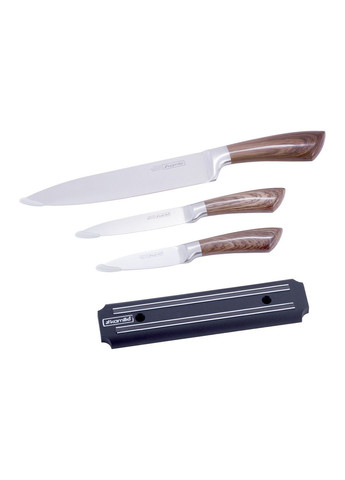 Набор кухонных ножей 4 предмета в подарочной упаковке Kamille коричневые,