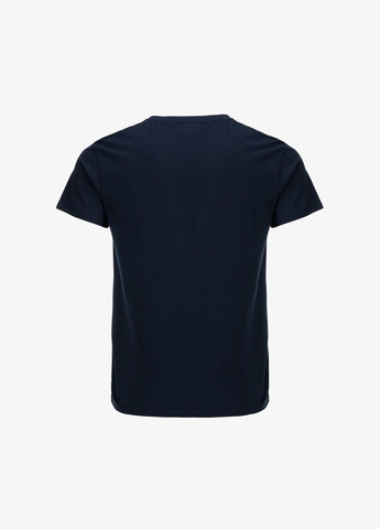 Темно-синя футболка з принтом чоловіча hp1461 shop (2000990986313) Demos