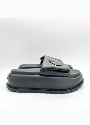 Черные шлепанцы (р) кожа 0-1-1-2178-6-1 Baderus