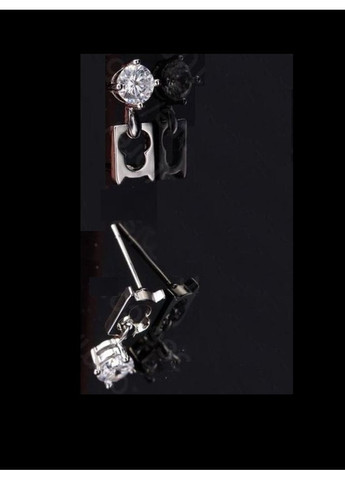 Посріблений набір з фіанітами кулон та сережки Таємниця, 10-232 No Brand (368887124)