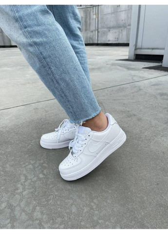 Белые демисезонные кроссовки мужские nike air force 1 classic white premium найк аир форс 1 премиум No Brand
