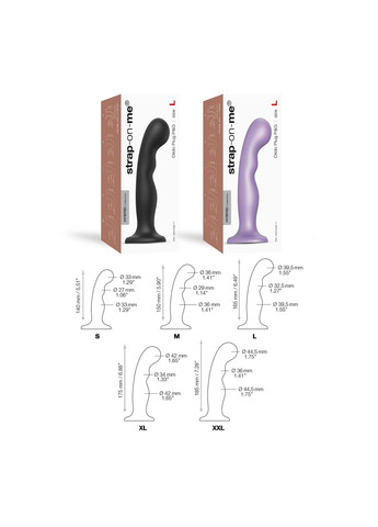 Насадка для страпона Dildo Plug P&G Lilas Metallic L Strap-On-Me (335389225)