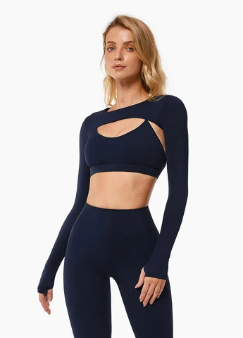 Спортивный набор: топик и кроп-кофта No Brand (397863551)