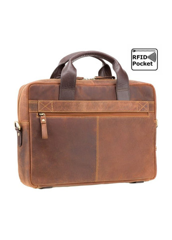 Мужская коричневая сумка под ноутбук из винтажной кожи TC82 TAN/MLN Hugo Visconti (303829920)