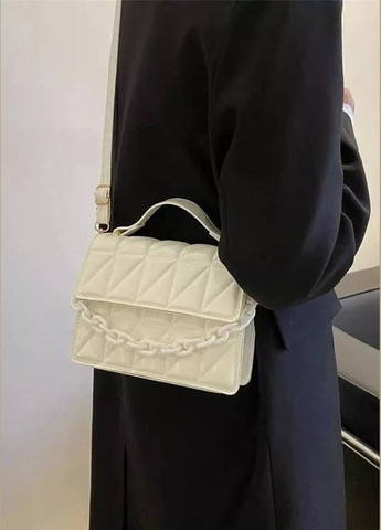 Женская классическая сумка 21137 на ремешке белая No Brand (283022775)