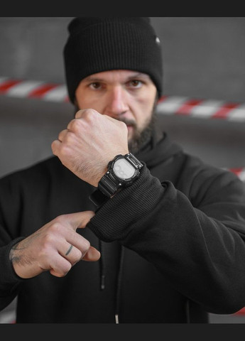 Чоловічий зимовий спортивний костюм на флісі з чорним принтом Орла No Brand (313236748)