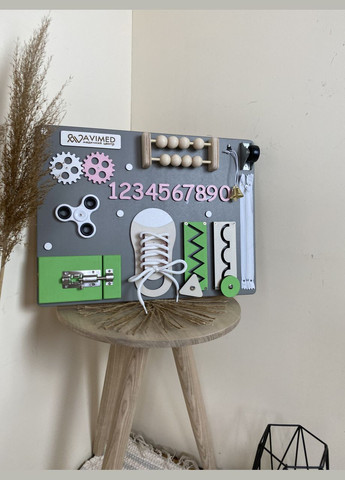 Бизиборд с индивидуальным логотипом, развивающая деревянная игрушка 30х40 см No Brand (355890417)