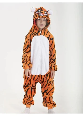 Пижама Kigurumi Тигр на Молнии для Мальчиков и Девочек Детская Кигуруми Тигр Рост 100 - 140 см No Brand (386214165)