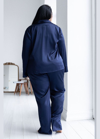 Комбинированная всесезон пижама женская классическая с кантом пс1300 синий MiaNaGreen