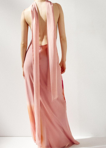 Комбінована сукня Zara з абстрактним візерунком