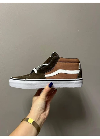 Комбіновані кеди чоловічі vans sk8 mid lx ванс скейт демісезон No Brand