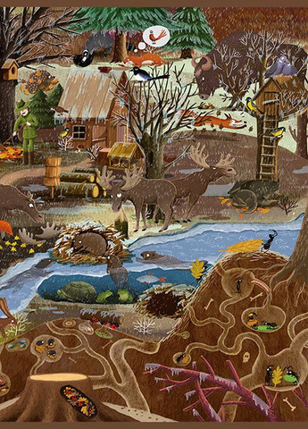 Віммельбух розвиваюча книга для дітей Рік у лісі Видавництво Старого Лева (273238567)