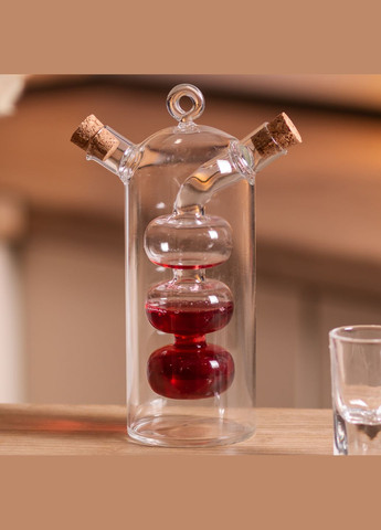 Пляшка для олії та оцту подвійна Bubbles 100/300 мл скляна Yiwu (341329541)