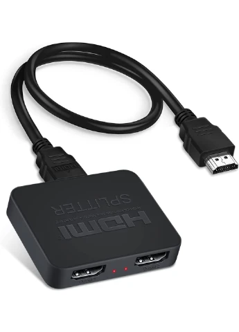 Двопортовий HDMI сплітер на 2 виходи HVS-07, активний відео розгалужувач, 4К Addap (375460476)