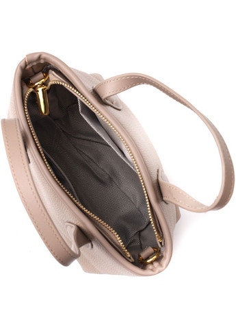 Жіноча сумка з двома ручками з натуральної шкіри 22283 Бежева Vintage (331910328)