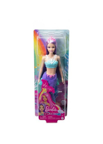 Русалка з різнокольоровим волоссям серії Дрімтопія (HGR08), фіолетовоблакитний хвіст Barbie (290841169)