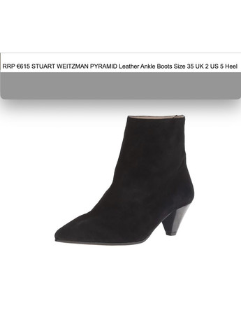 Чорні демісезонна замшеві ботіночки Stuart Weitzman Leather ankle boots