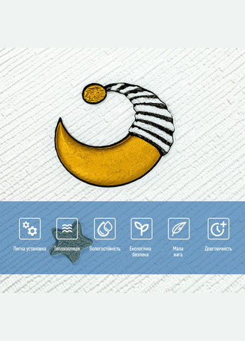 Панель стінова 3D 700*700*4mm зірки та місяць на білому фоні (D) SW-00001970 No Brand (328578825)