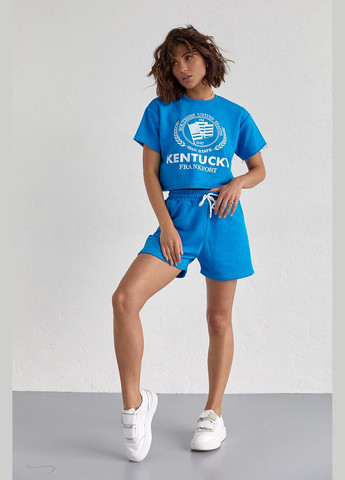 Жіночий спортивний комплект з шортами та футболкою 9295 Lurex (280910299)