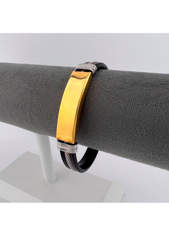 Браслет під гравіровку з медичної сталі на силіконовому ремінці 20см BSS-086 No Brand (299486469)