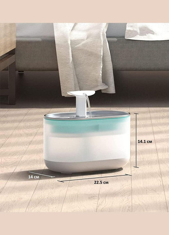 Питний фонтан для котів та собак 2.1L, поїлка для кота та собак з фільтром, Металік Petrust (299915618)