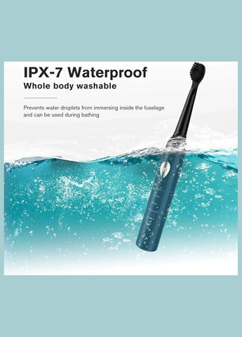 Ультразвукова зубна щітка JD005 з 3 змінними насадками та 5 режимами роботи No Brand (350891011)