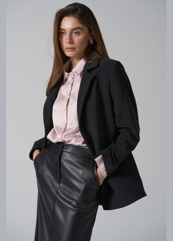 Темно-сіре демісезонне Напівпальто оверсайз з вовною та кашеміром (563) Bellise