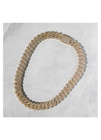 Цепь кубинская золотая No Brand Cuban Bling Chain 57 см (356677727)