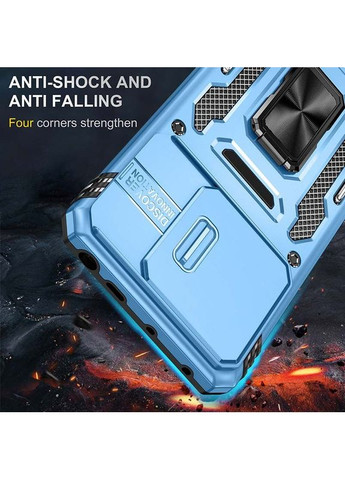 Ударостійкий чохол Camshield Army Ring для Xiaomi Redmi Note 13 4G Голубий Epik (372499917)