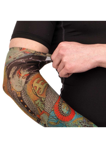 Нарукавники компресійні тату рукава для захисту від сонця 2шт MS-9289 (поліамід, спандекс, чорний) SP-Sport (361434821)