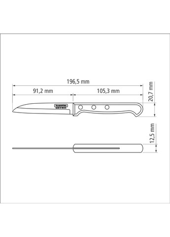 Ніж для овочів Polywood, 76 мм 21121/193 Tramontina (373414571)