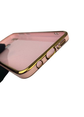 Чохол для Galaxy A20 (SM-A205F) з кільцем MagSafe із золотою окантовкою на самсунг а20 пудровий gs1 Samsung (366230933)