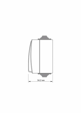 Защищенный наружный выключатель 2-клавишный BINERA IP65 VF-BNW12-G Videx (282313067)