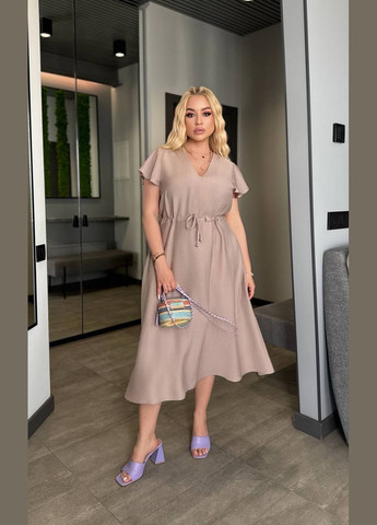 Бежевое платье No Brand