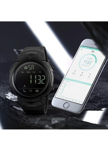 Спортивний смарт годинник 1301 Шагомер Bluetooth удароміцні Чорні Skmei (313653886)