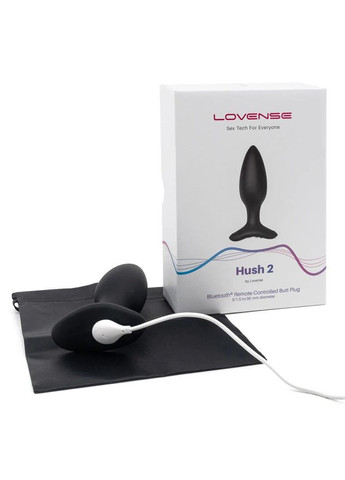 Анальная смарт-вибропробка Hush 2, размер S Lovense (303887528)
