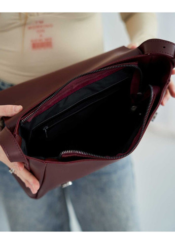 Женская сумочка Лилит бордовая натуральная замша сумка для женщин с магнитом и молнией ProDobro (367264112)