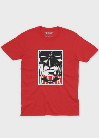 Красная демисезонная футболка для девочки с принтом супергероя - бэтмен (ts001-1-sre-006-003-030-g) Modno