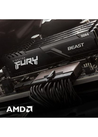 Набор FURY Beast 16GB DDR4 3200MHz Black (KF432C16BBK2/16WP) Kingston (368575750)