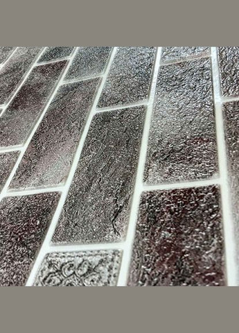 Самоклеюча 3D панель Клінер сіро-червоний 700x700x3мм 3D Loft (307152982)