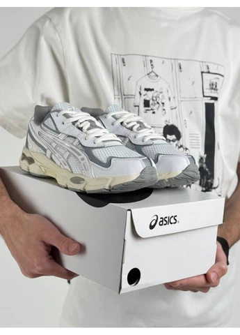Серо-бежевые asics white grey beige (размер ) No Brand GEL-NYC 2055