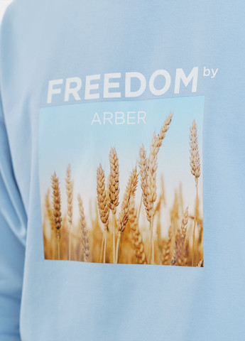 Свитшот унисекс Freedom голубой Arber Woman - крой голубой кэжуал - (282957321)