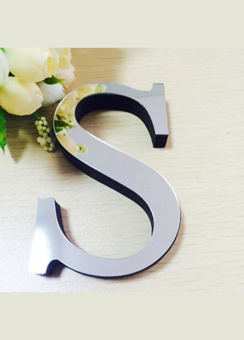 Дзеркальна пластикова наклейка Буква А 3D (висота 10 см) No Brand (303630178)