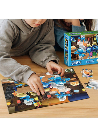 Дитячий пазл "Вечірка Смурфів" 200661, 20х27 см картина, 30 елементів DoDo Toys (369755139)