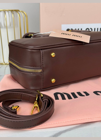 Сумка Miу Miу Arcadie Leather medium - Premium бургунді No Brand (322394124)