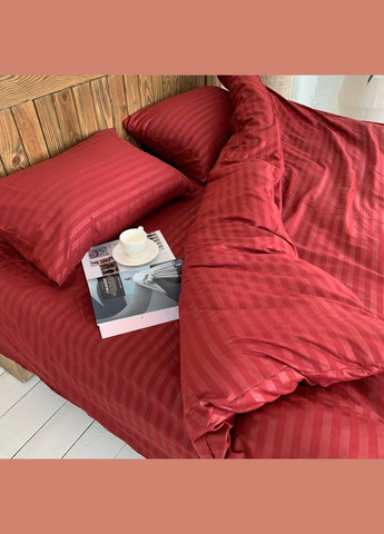 Двуспальный КПБ микро страйп сатин "Бордо" Glav Textile (296930171)